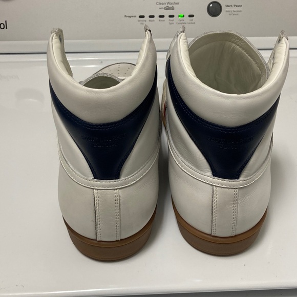 NWOT Saint Laurent White and Red Leather Sneakers - Picture 5 of 12